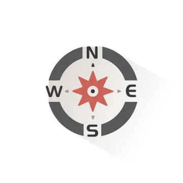 Compass. Wind rose sign. Isolated color icon. Weather vector illustration Stock Illustration
