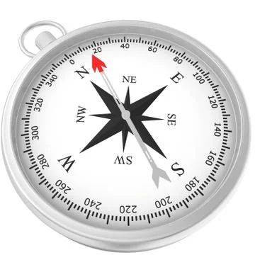 Compass with windrose isolated on white background 스톡 일러스트