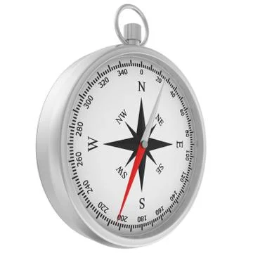 Compass with windrose isolated on white background Stock Illustration