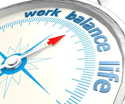 Compass work life balance Stock Illustration