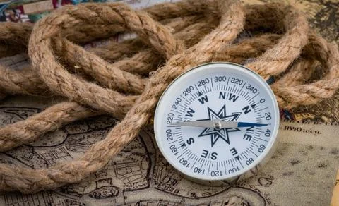 Compass on the world map Photos