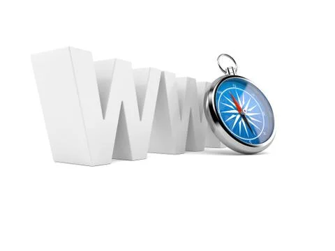 Compass with WWW text Illustration