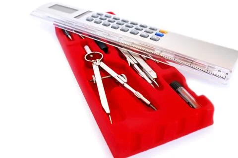Compasses and ruler Stock Photos