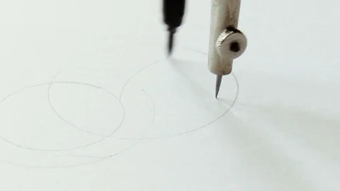 Compasses draw circles Stock Footage 79539160