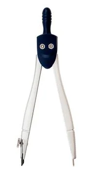 Compasses for drawing on a white background. School compasses isolate Foto stock