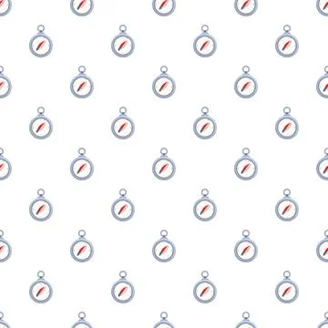 Compasses forming a seamless navigation and travel pattern 库存插图
