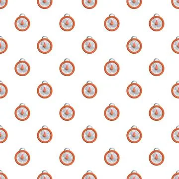 Compasses forming seamless pattern finding travel direction Stock Illustration