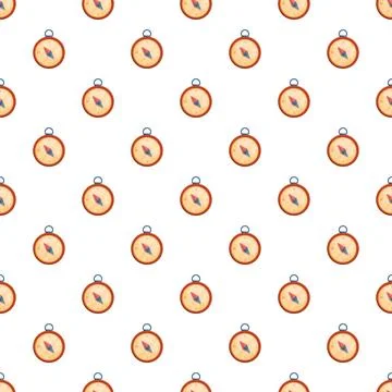 Compasses forming seamless pattern for navigation and travel Illustrazione stock