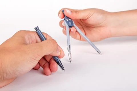 Compasses on Hand Stock Photos
