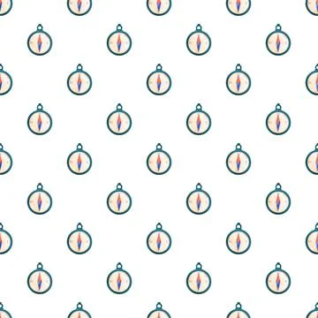 Compasses navigation tool seamless flat pattern background Stock Illustration