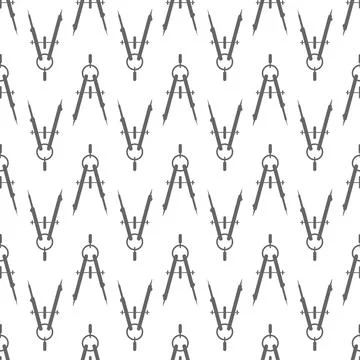 Compasses. Seamless pattern for simple backgrounds Stock Illustration