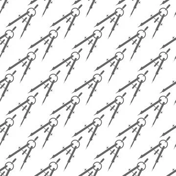 Compasses. Seamless pattern for simple backgrounds Stock Illustration
