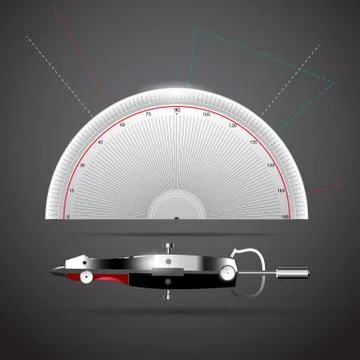 Compasses tools Stock Illustration