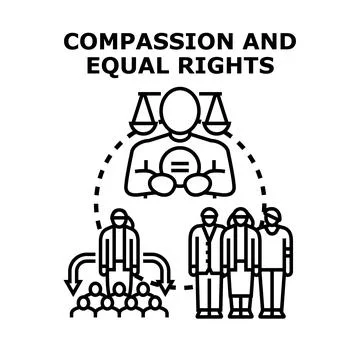 Compassion and equal rights for all people Stock Illustration