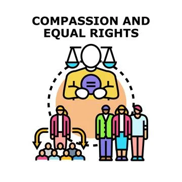 Compassion and equal rights for all people Stock Illustration