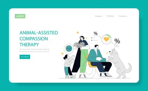 Compassion Focused Therapy. Flat Vector Illustration Stock Illustration
