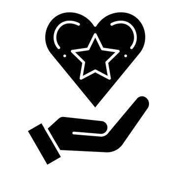 Compassion Glyph Icon Stock Illustration