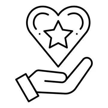 Compassion Line Icon Stock Illustration
