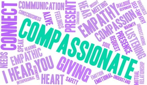 Compassionate Word Cloud Stock-Illustration
