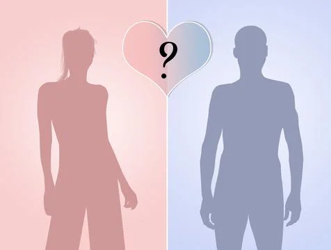 Compatibility between men and women Stock Illustration