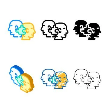 Compatibility human color icon vector minimal Stock Illustration