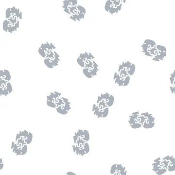 Compatibility human glyph vector seamless pattern Illustrazione stock