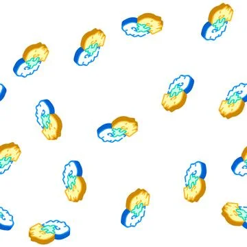 Compatibility human isometric icon seamless pattern Stock Illustration
