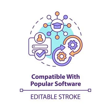 Compatible with popular software concept icon 스톡 일러스트