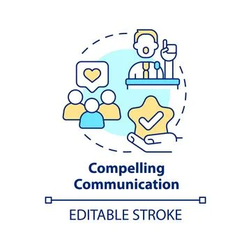 Compelling communication concept icon Illustrazione stock