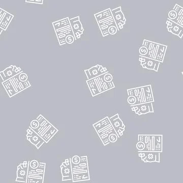 Compensation broken or lost parcel line seamless pattern Stock Illustration