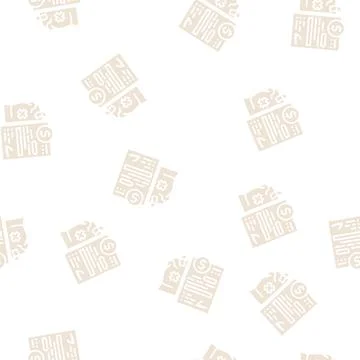 Compensation broken or lost parcel glyph seamless pattern Stock Illustration