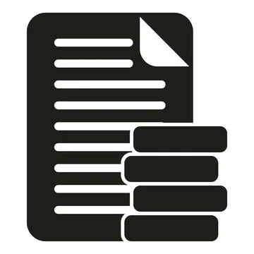 Compensation document icon simple vector. Business money Illustrazione stock