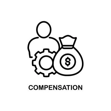 Compensation Icon Or Logo Isolated Vector Illustration 库存插图