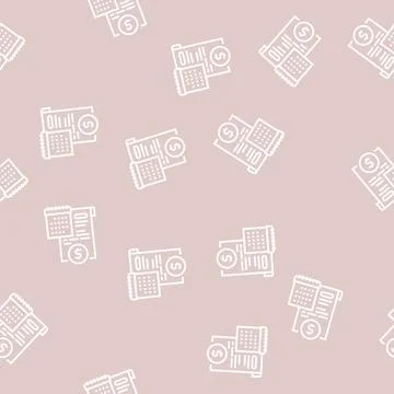 Compensation law dictionary line seamless pattern Stock Illustration