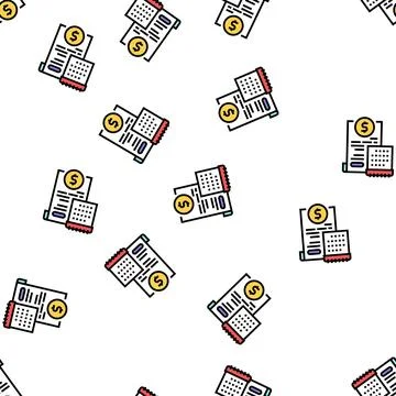 Compensation law dictionary vector seamless pattern Stock Illustration