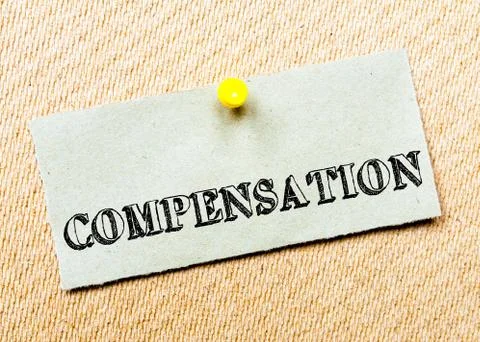 Compensation message Stock Photos
