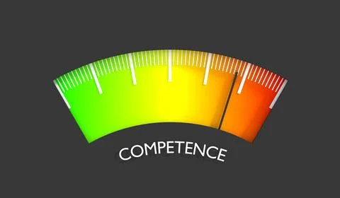 Competence level measuring Stock Illustration
