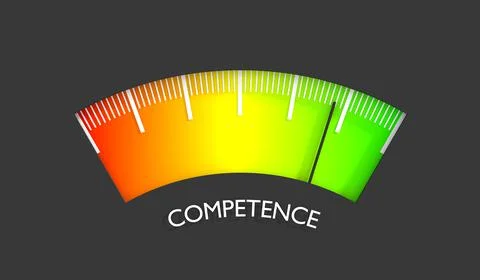 Competence level measuring Stock Illustration