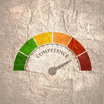 Competence level measuring Stock Illustration