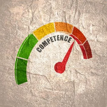 Competence level measuring Stock Illustration