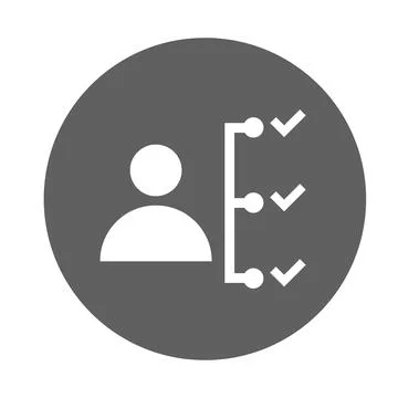 Competence, responsibility icon. Gray vector graphics. Illustrazione stock