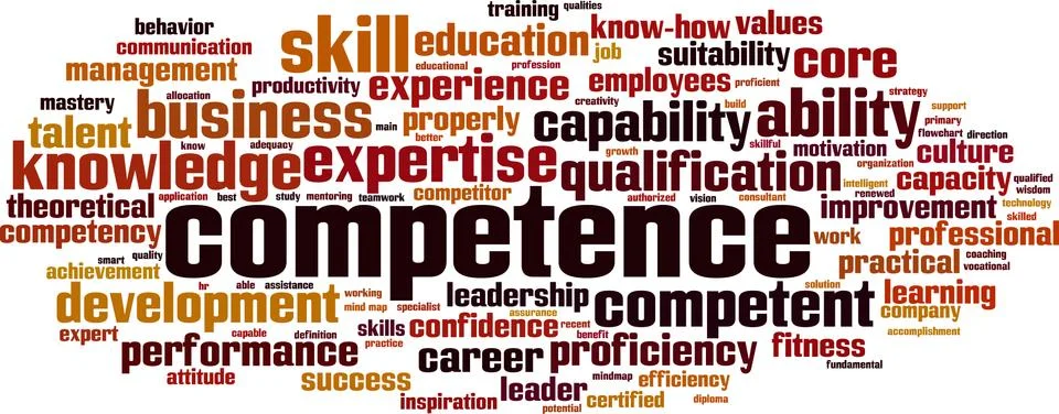 Competence word cloud concept. Vector illustration Stock Illustration