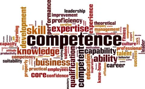 Competence word cloud Stock Illustration