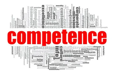Competence word cloud Stock Illustration