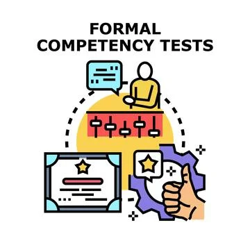 Competency assessment and testing for professional certification Stock Illustration