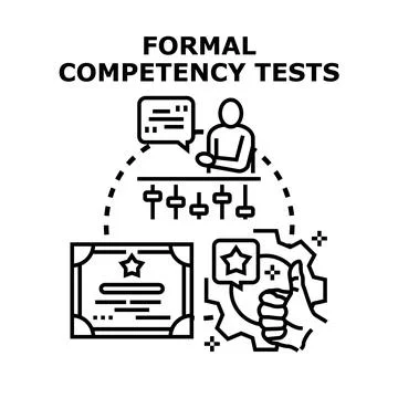 Competency assessment and testing for professional certification Stock Illustration