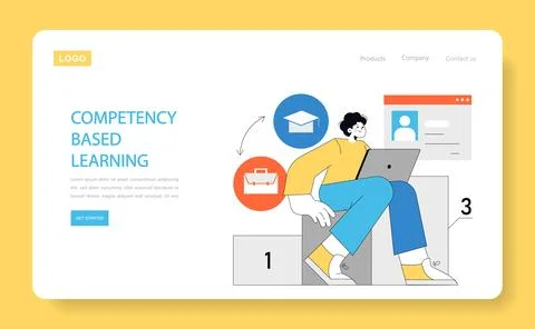 Competency-Based Learning concept. Vector illustration. 스톡 일러스트