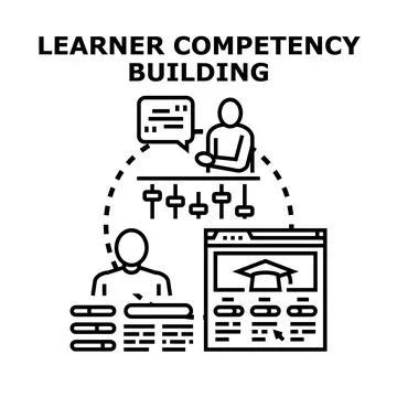 Competency building process for learner development Ilustración de archivo