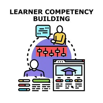 Competency building process for learner development Ilustración de archivo