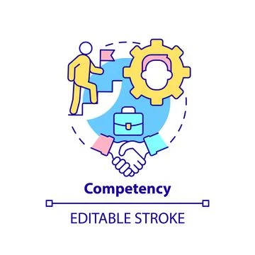 Competency concept icon Stock Illustration